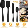 4Pcs Silicone Spatula Set 446°F Heat Resistant Jar Spoon Spatula Kitchen Utensils For Baking Mixing Scraping Cooking Baking Dishwasher Safe