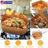 4pcs Non Stick Frying Pan Set 3.74in Deep Square Aluminum Induction Bottom Frying Pan