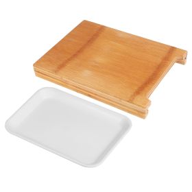 Bamboo Cutting Board with Sliding Draw Tray BPA-free Anti-bacterial Chopping Board