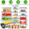 44Pieces Plastic Food Storage Containers with Lids Airtight Leak-Proof Reusable Meal Prep Containers Lunch Container With Labels Marker for Kitchen St