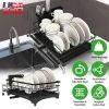 Retractable Dish Drying Rack Extra Large Dish Rack with Drainboard Utensil Holder for Countertop Over Sink Rustproof Expandable