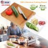 Bamboo Cutting Board with Sliding Draw Tray BPA-free Anti-bacterial Chopping Board