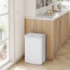 White 13-Gal. Trash Can with Motion Sensor Lid and Odor Absorbing Carbon Filter