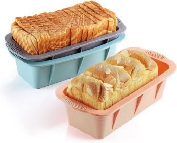 3PCS Silicone Bread Loaf Pan, Non-Stick Bread Pans for Baking, Easy Release Loaf Pan, Great for Homemade Bread, Cakes, Brownies