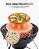 VEVOR Pizza Stone, 15 in Round Pizza Stone, 0.67 in Large Cordierite Baking-Stone with Metal Peel, Scrape, 1450°F Heat-Resistant Cooking Stones