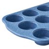 12-Cavity Nonstick Aluminized Steel Muffin Pan, 11" x 16", Blue Speckle