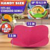 Microwave Bowl Holder Set of 5 Five Color Pack Microwave Bowl Holders for Hot Food 7.5 x7.5 inch Heat Resistant Fabric for Bowls Cups Saucers Machine