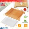 Bamboo Cutting Board with Sliding Draw Tray BPA-free Anti-bacterial Chopping Board