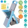 Safe Mandoline Food Slicer Potatoes Cutter French Fries Adjustable Vegetable Fruit Slicer Chopper Dicer with Container Dishwasher Safe