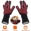 BBQ Gloves 1472°F Heat Resistant Grill Gloves Anti-slip Carbon Fiber BBQ Gloves Oven Gloves Mitts For Barbecue Cooking Baking Welding Cutting