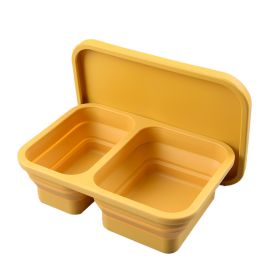 Reusable Pizza Storage Container with  Microwavable Serving Trays - Adjustable Pizza Slice Container to Organize & Save Space - BPA Free, Microwa (Color: Yellow, size: 1020ML)